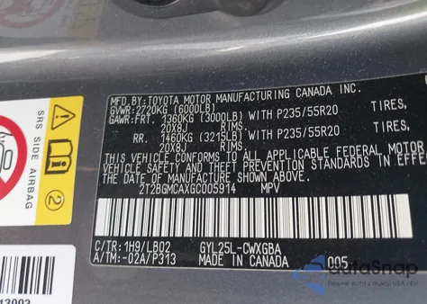 2016 Lexus Rx 450H from USA, damaged, VIN 2T2BGMCAXGC005914